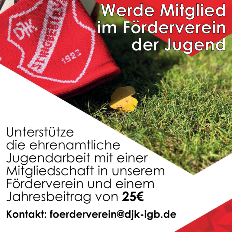 Trete ein im Förderverein der Jugend der DJK St. Ingbert. Kontakt: foerderverein@djk-igb.de